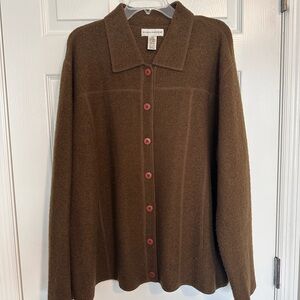 Brown Button-Up Sweater